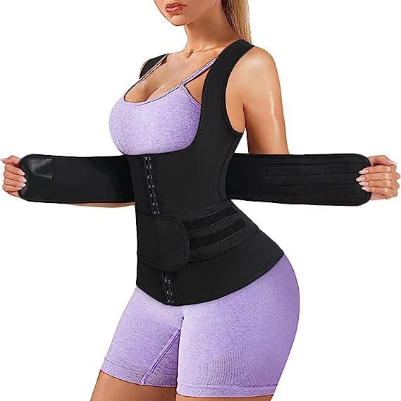 Cross-border European and American women's abdominal control vest, adjustable button waist belt, chest-lifting sweat-inducing sport fitness waist trainer
