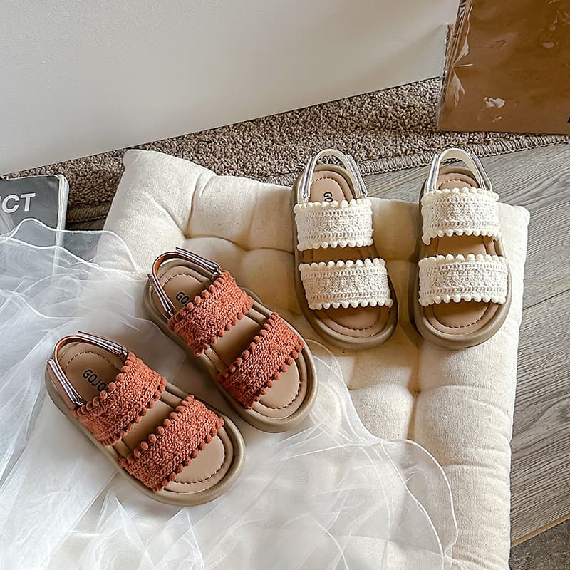 Girls' Sandals Open-Toe Toddler Baby Shoes Little Girl Sweet Dress Casual New Soft Sole Strap Beach Shoes