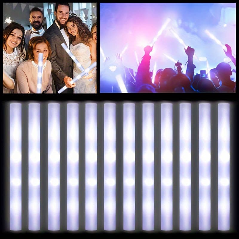 2026 New Cross-border Drop Shipping 12/36/10 White Glow LED Cheerleader Light Sticks Glow Cross-border