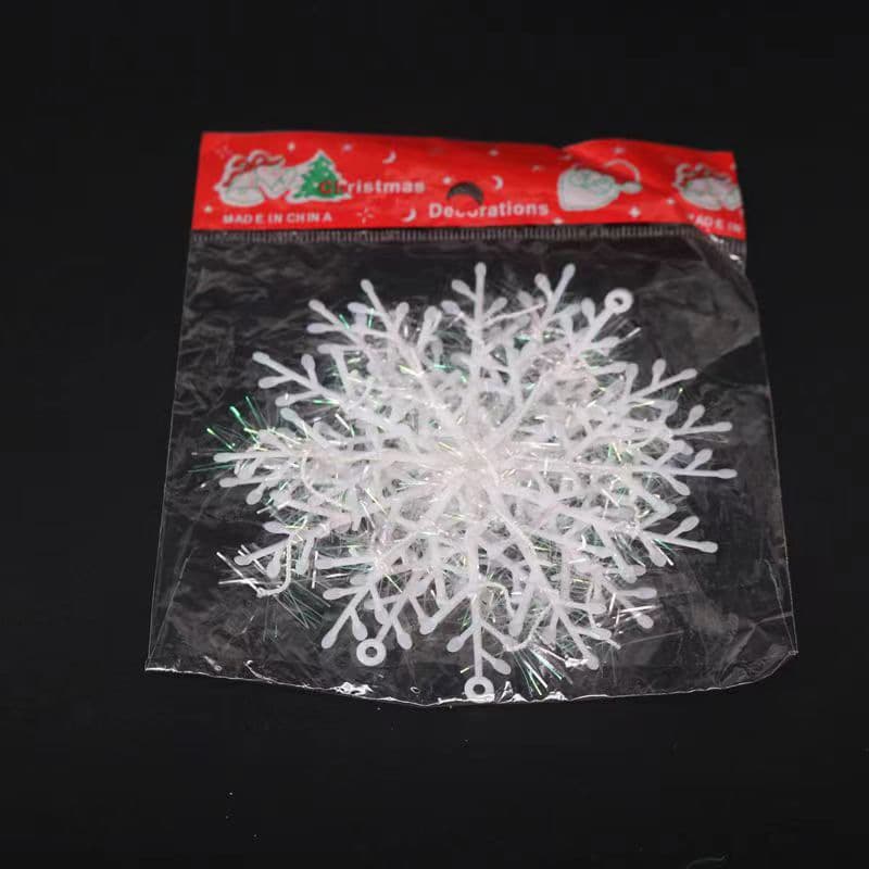 Christmas decoration snowflakes plastic snowflakes mini brushed snowflakes 6CM snowflakes Christmas pendants wholesale