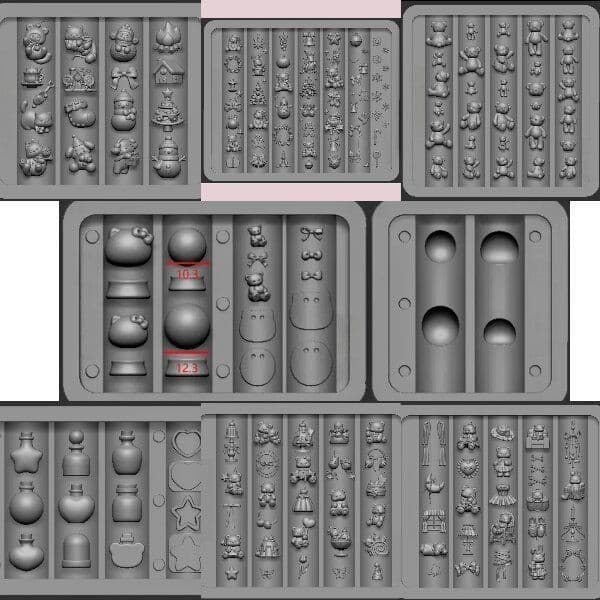 High Transparency Red Dress Suit Butter Bear Silicone Cute Mold Creative DIY Accessory Mold Nail Art