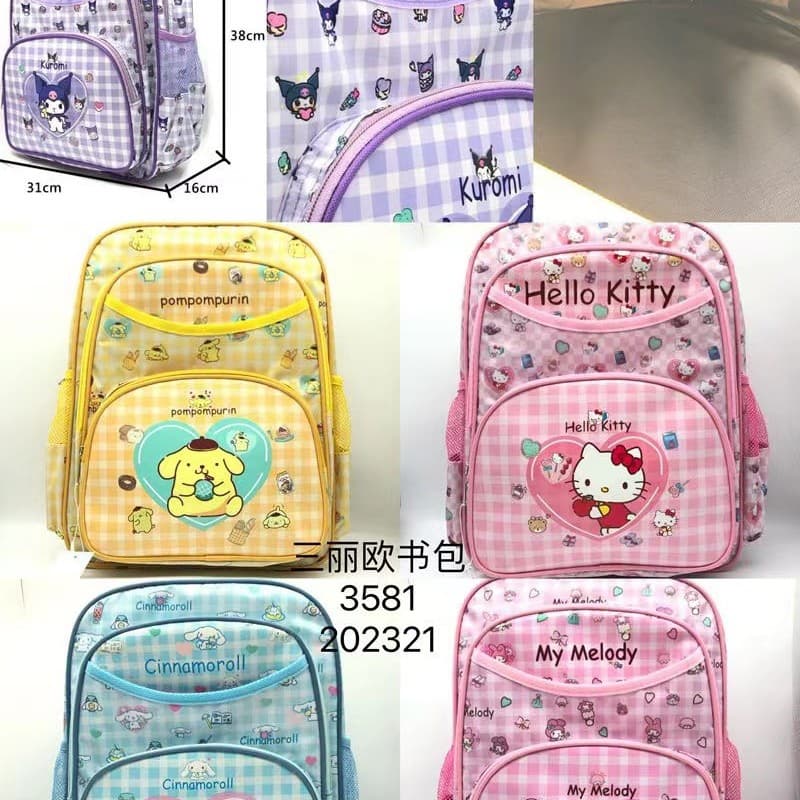 3581 Schoolbag Hello Kitty Backpack for Women New Cute Unique Backpack for Female Students Printed Schoolbag