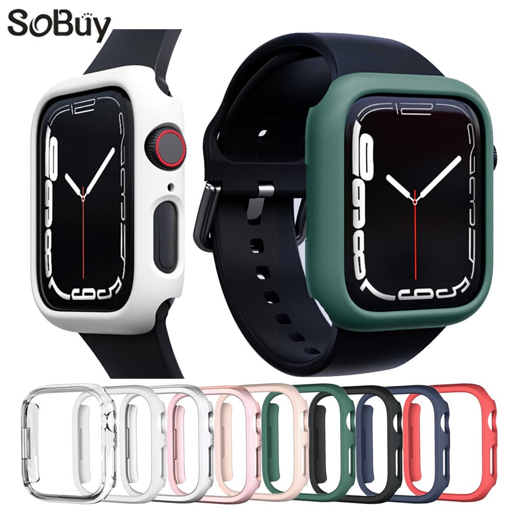 Frosted Skeleton Frame Case and Protective Cover for Apple Watch Series 10, 9, 8, and iWatch