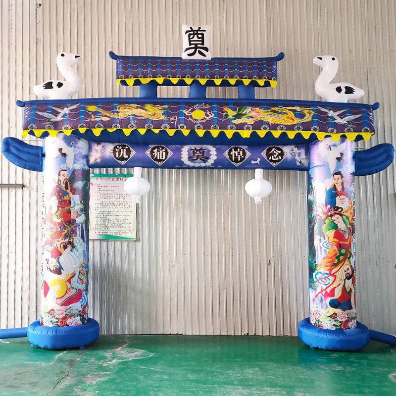 New Wedding and Funeral Inflatable Arches, Memorial Halls, Inflatable Mourning Canopies, Painted Arches, Funeral Lighting, Air Molds, Color Wholesale