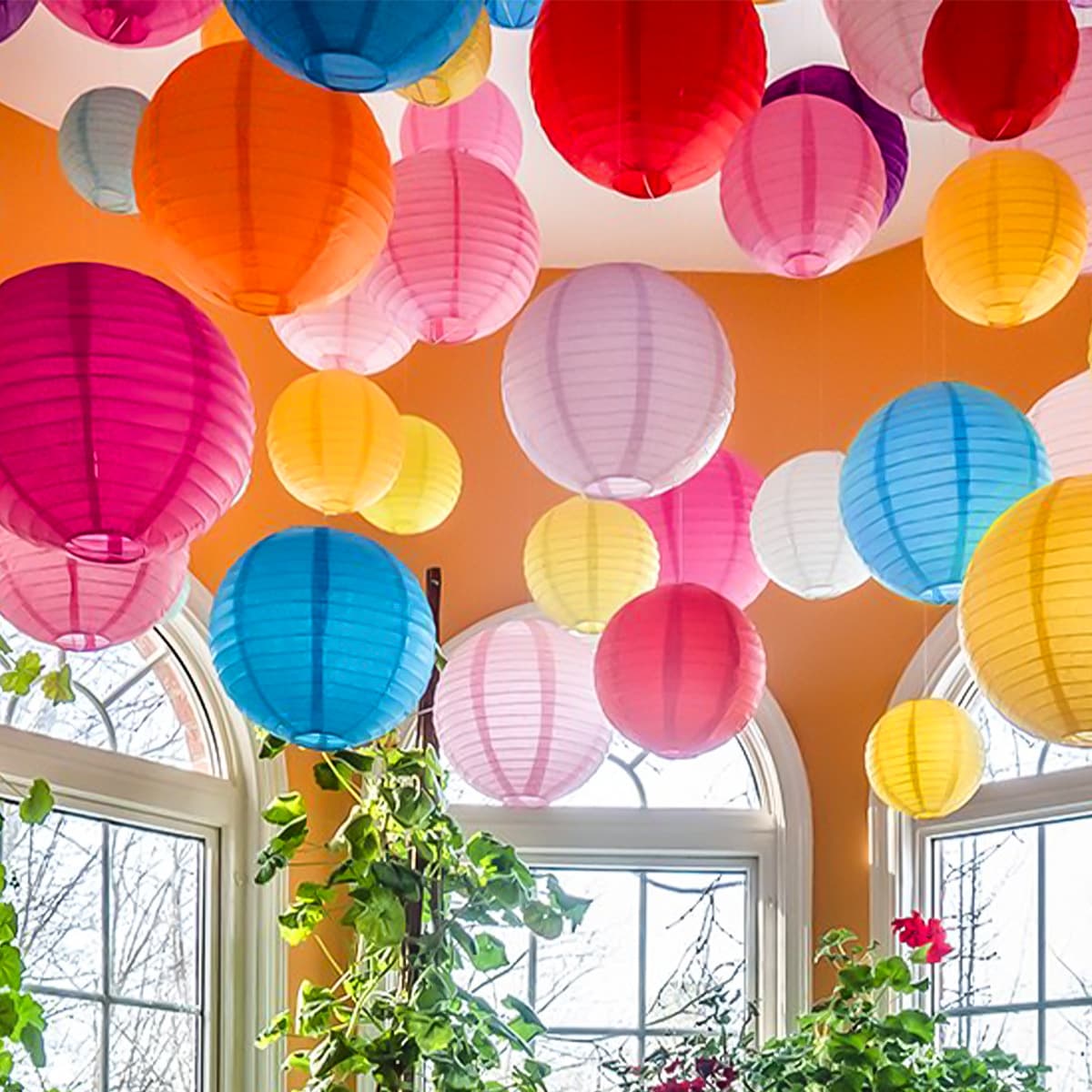 New Year Red Paper Lanterns, Mid-Autumn Festival Wedding Happy Characters, Wedding Room Decoration Lanterns, Wedding Party Theme Hanging Decor