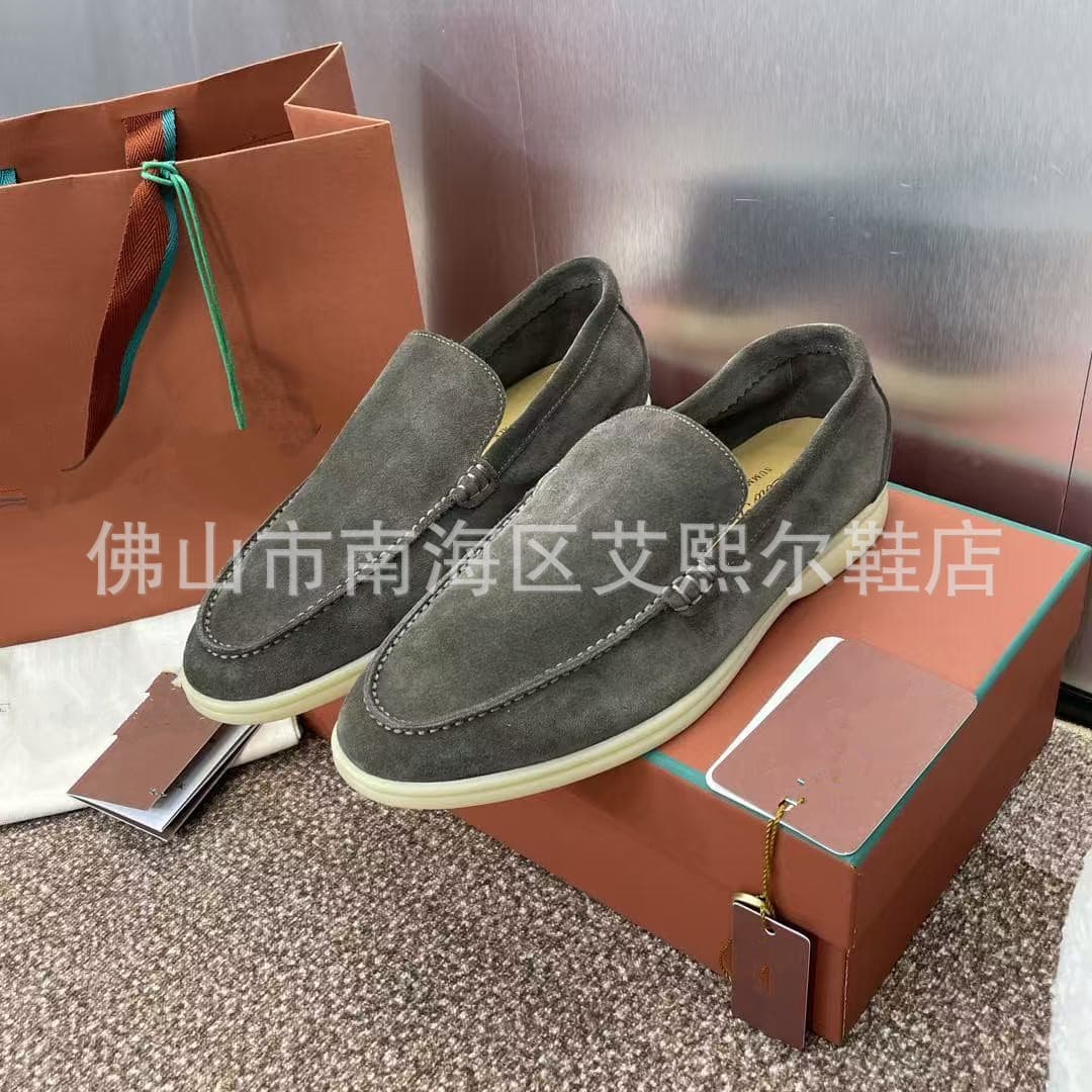 LP Loafers Women Genuine Leather Old Money Style 2025 New Premium Driving Shoes Soft Sole Casual Plus Size Lazy Shoes for Men
