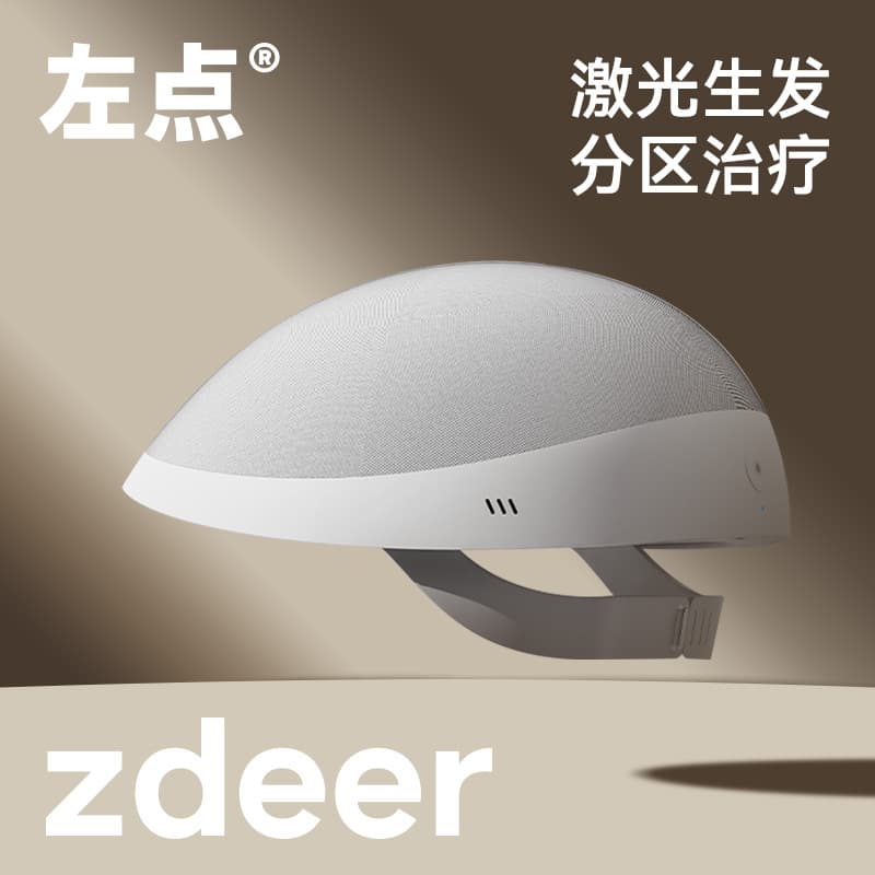 Left point: Laser hair growth device, red light hair thickening and strengthening cap, hair loss treatment for scalp.