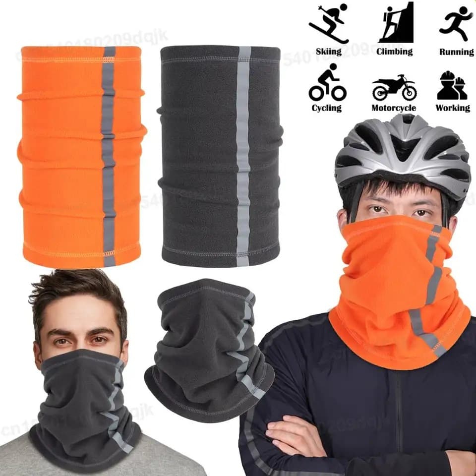 Outdoor Winter Warm Fleece Neck Scarves Reflective Skiing Neck