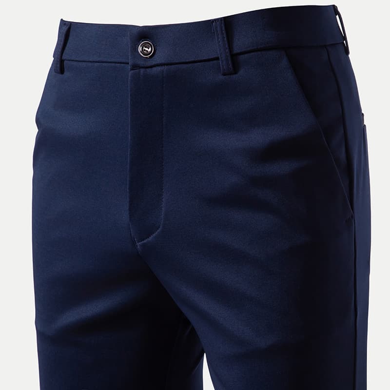 2024 Spring and Autumn Foreign Trade New Men's Solid Color Suit Trousers Fashion Men's Wedding Groom Best Man Casual Trousers