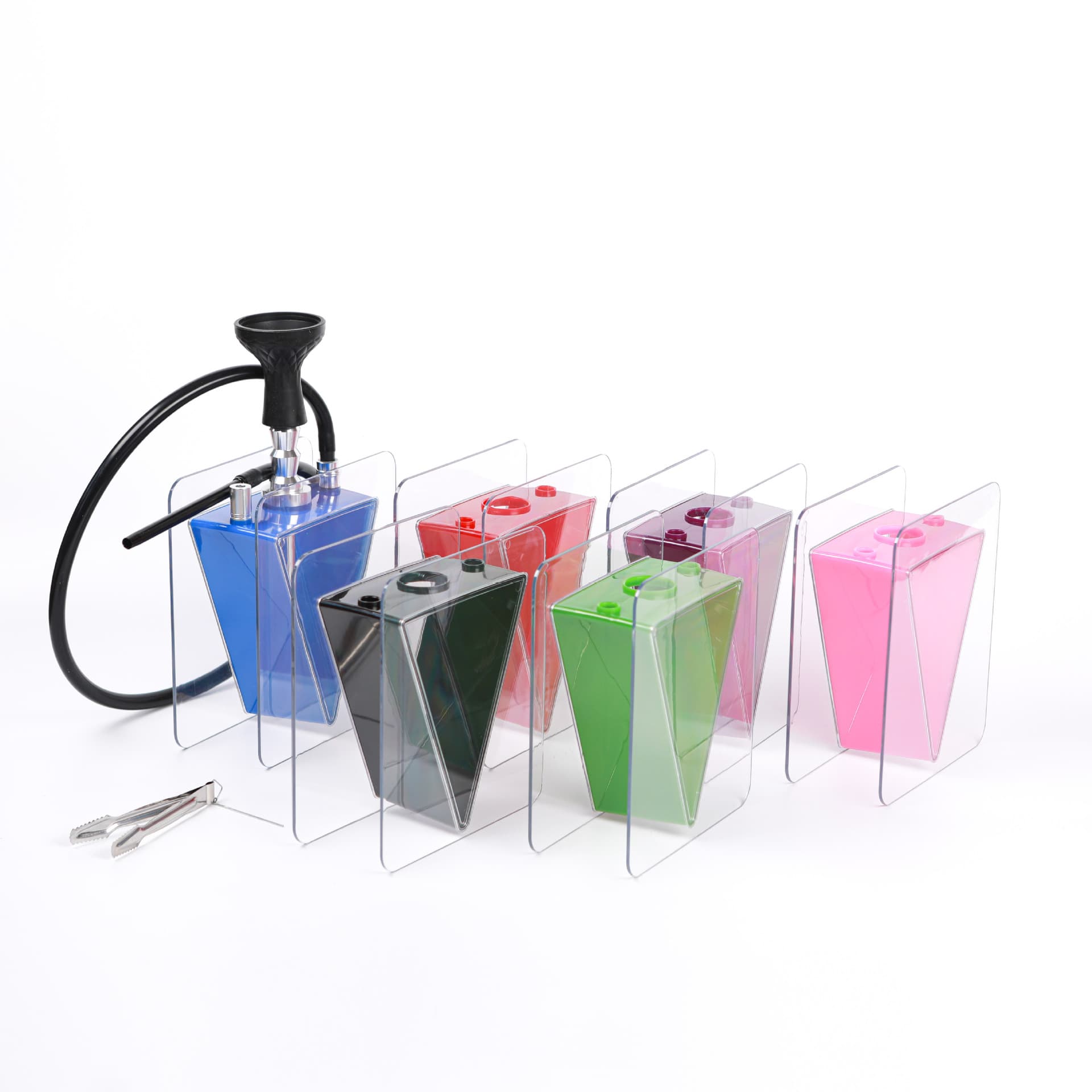 Cross-border EPOK SHISHA Bar High-end LED Hookah Triangular Hookah Acrylic Hookah In Stock