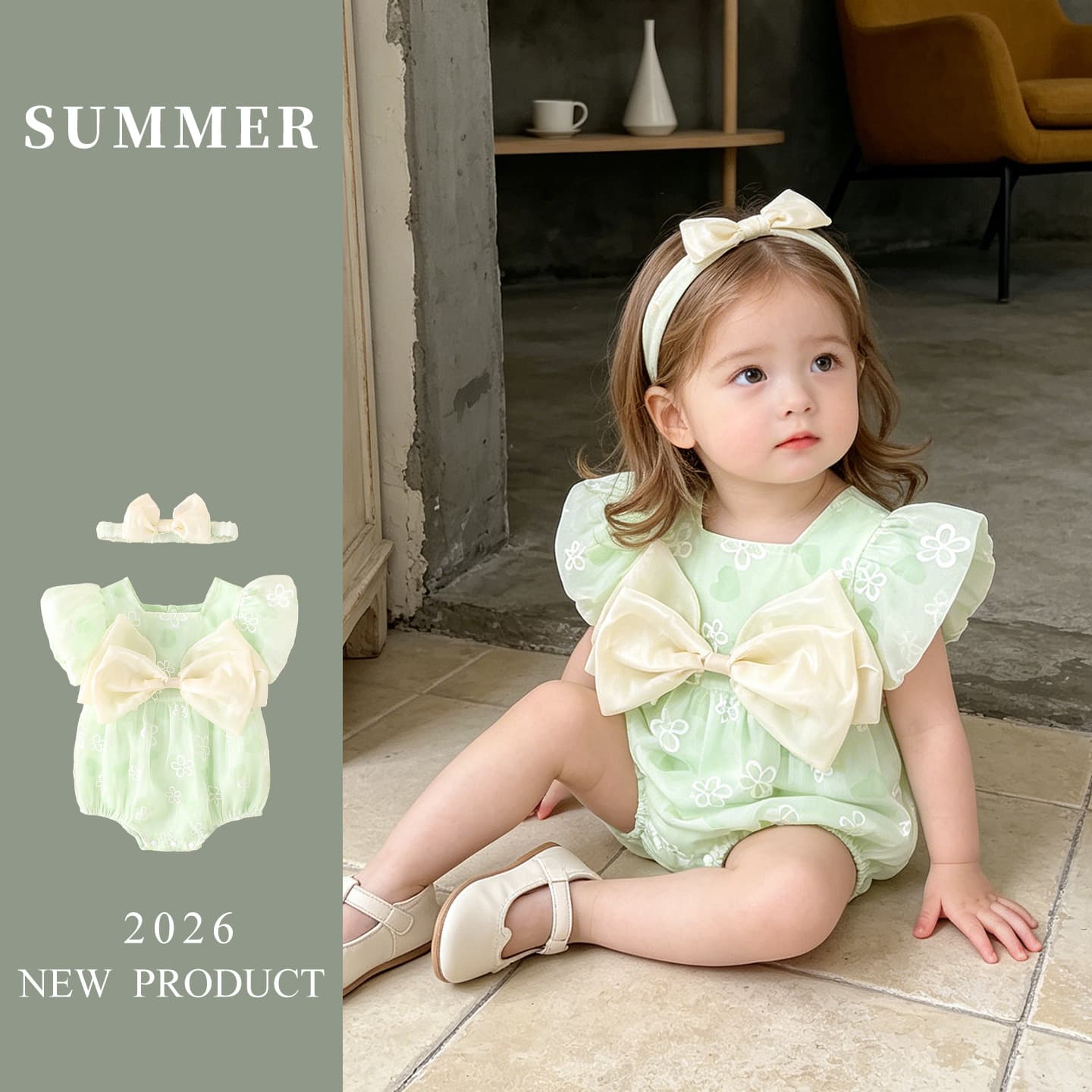 Baby Summer Bodysuit Thin Newborn Girl Romper Princess Full Moon Outfit Summer Dress
