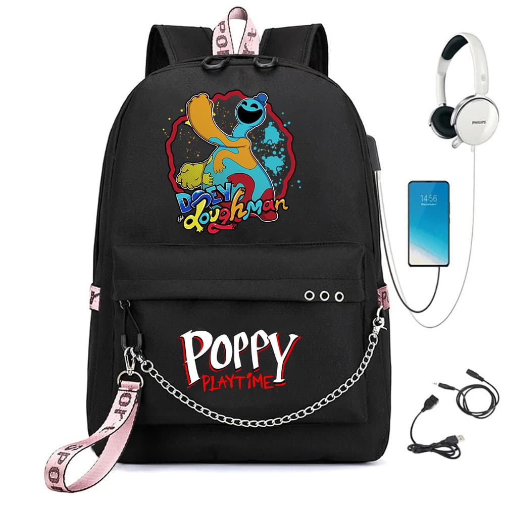 Poppy's Playtime Poppy Playtime peripheral student schoolbag iron chain backpack USB schoolbag