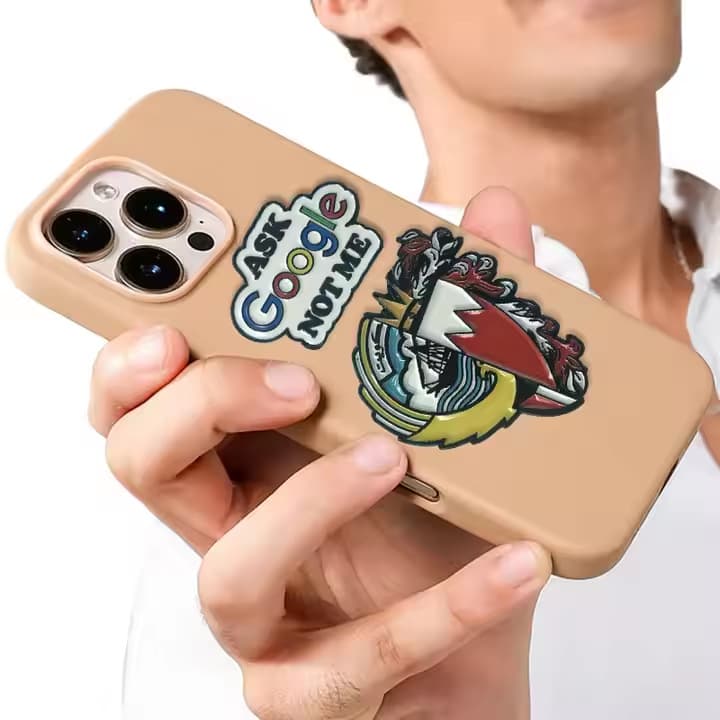 Custom Phone Sticker Metal Phone Sticker Phone Case Decoration Graffiti Embossed Nezha Premium Magnetic Sticker