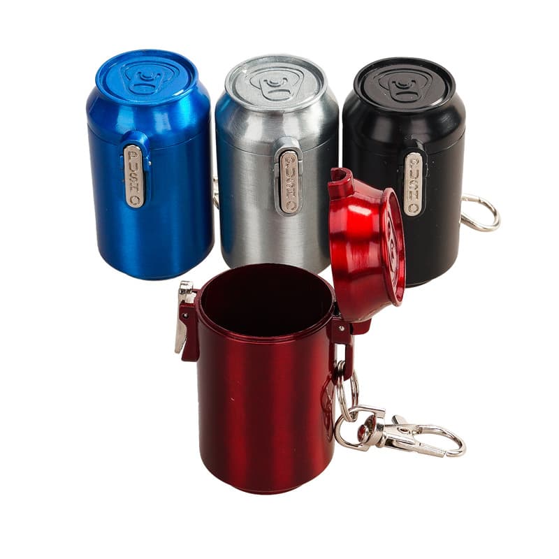 Temu Cross-border Hot Sale Zinc Alloy Trash Can Ashtray, Cola Ashtray Keychain