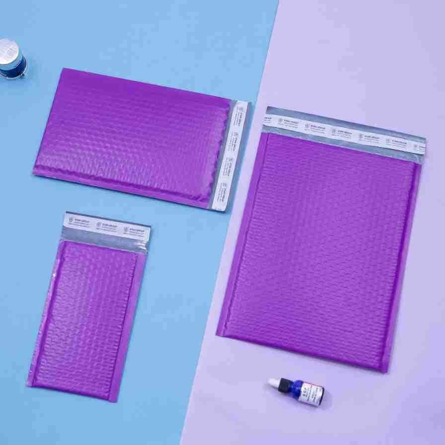 Purple Express Bubble Mailer Thickened Phone Case Apparel Accessory Packing Bag Colorful Printed Self-Adhesive Envelope Bag