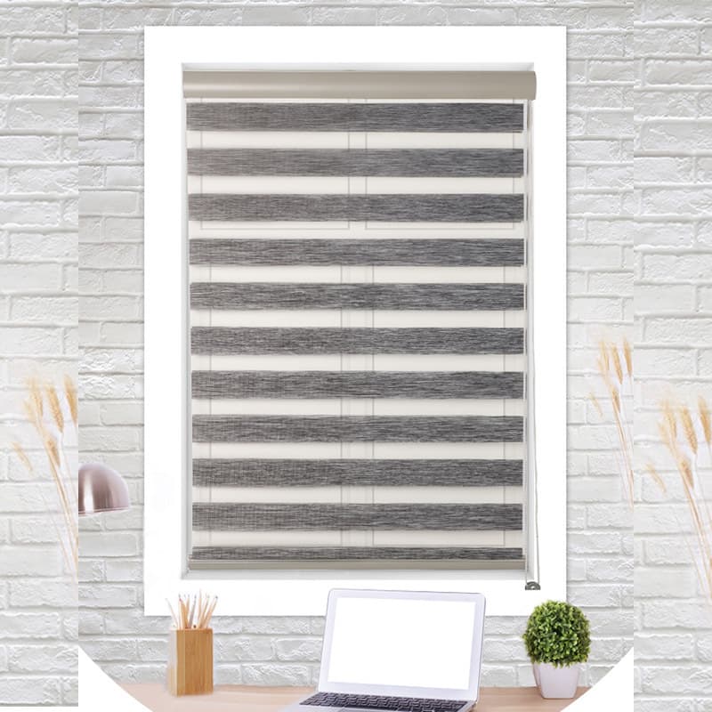 Light Blocking Rainbow Zebra Shade Roller Shutter Office Pleated Curtain Modern Minimalist Style for Commercial and Residential Spaces
