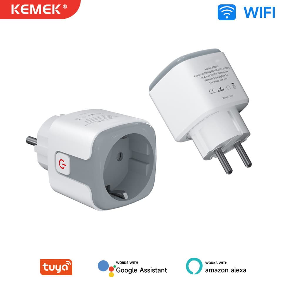 Tuya WiFi US/UK/Zigbee EU Smart Socket Switch Voice & Phone Remote Control Plug
