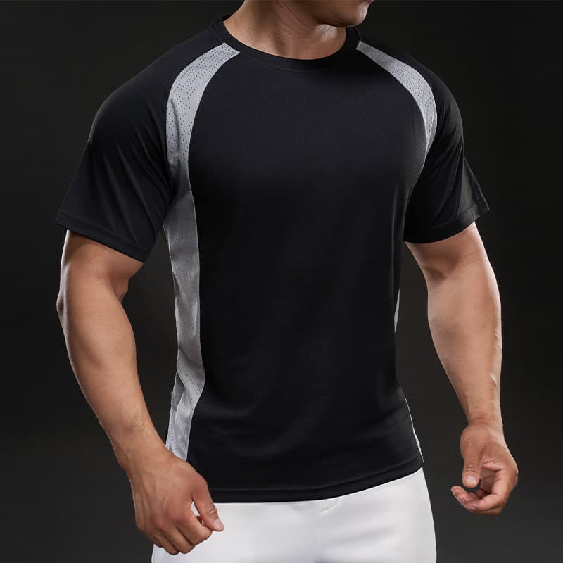 Summer Ice Silk Short Sleeve T-Shirt for Men 2026 Thin Casual Men's T-Shirt Breathable Cross-Border Sports Quick-Dry T-Shirt Men's