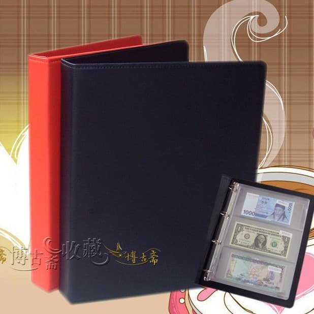 PCCB high-end banknote collection book, sewing craft leather material, anti-fall shell, banknote binder