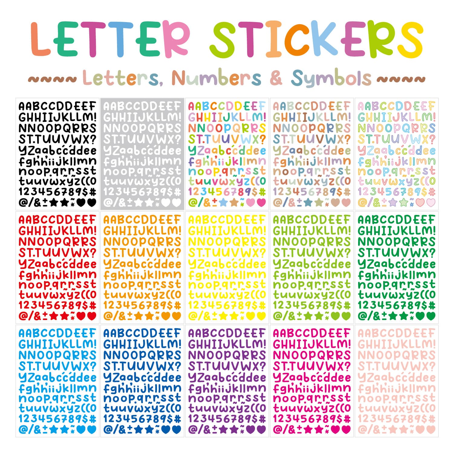 0.5-Inch English Alphabet Stickers Small Size Scrapbook Card Decoration Journal Supplies Scrapbooking Letter Stickers