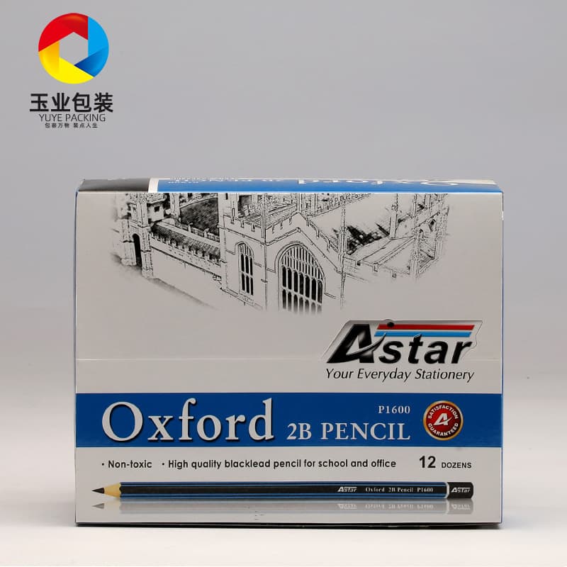 Printing Factory Pencil Color Box Crayon Folding Paper Box Colored Pen Packaging Box Stationery Supplies Color Printed Paper Box