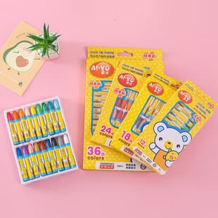 Factory Direct Cartoon Oil Pastels, 12/18/24/36 Colors, Children's Painting Set, Art Brush Crayons