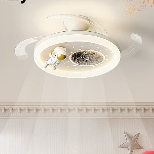Children's Bedroom Cartoon Invisible Fan Ceiling Light, Modern Simple 2026 New Model for Master Bedroom and Study Room