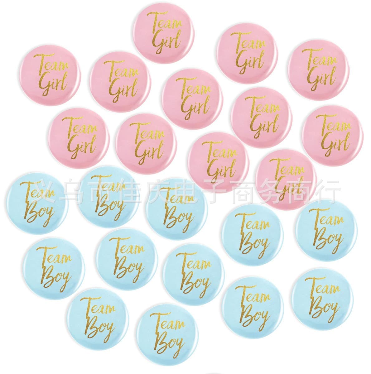 Sex Reveal Party Iron On Patches Boys Girls Team Badges Chest Pins Baby Shower Favors