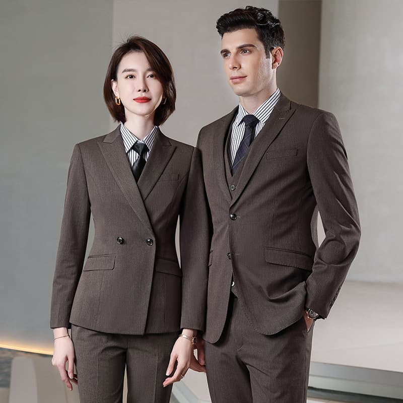 High-End Dark Green Suit Set Men's and Women's Blazer Professional Uniform for Property Management, 4S Stores, and Sales Offices