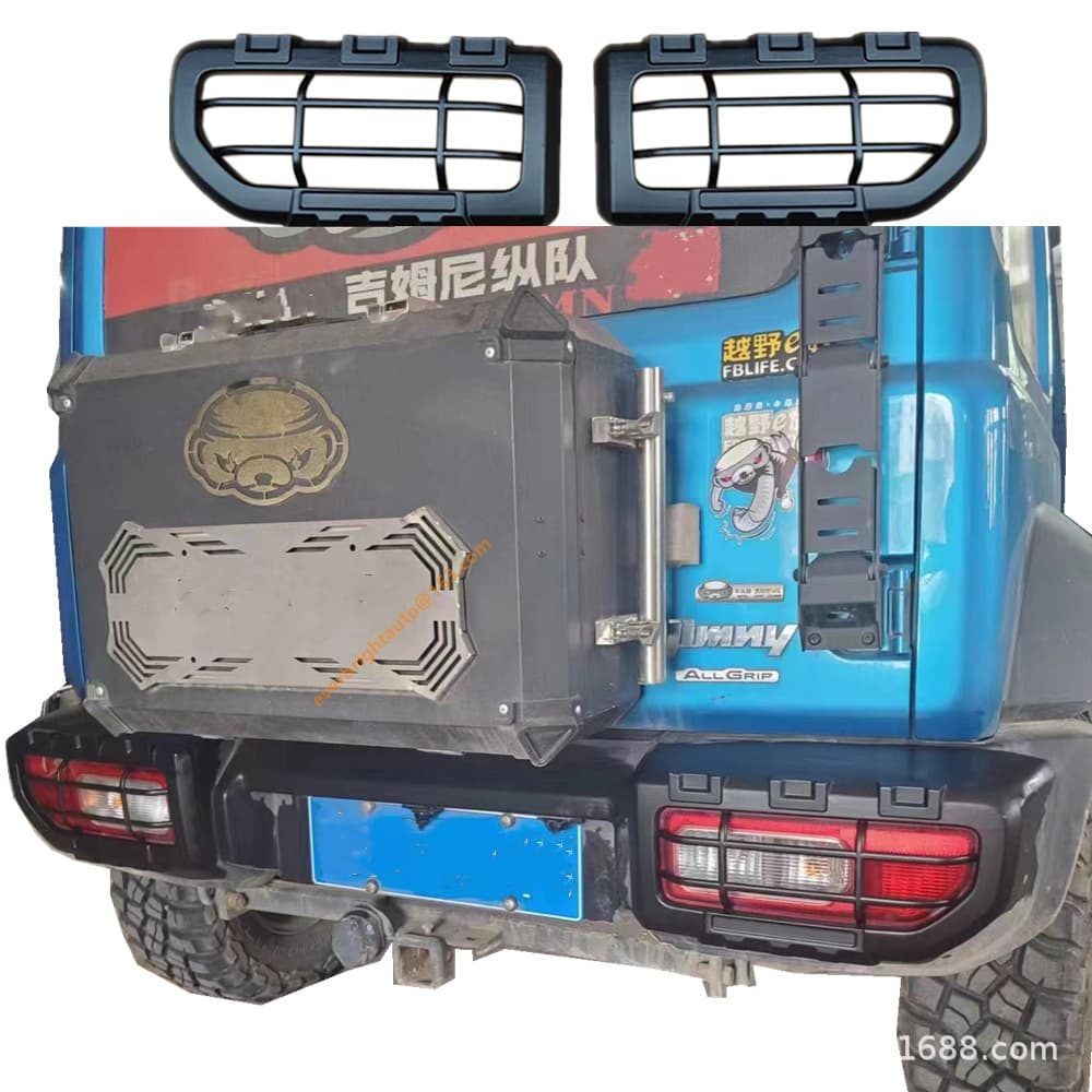 For Suzuki Jimny 2019-2023 2-door JB74 Black Trim Tail Light Cover Injection Molded PP Adhesive J