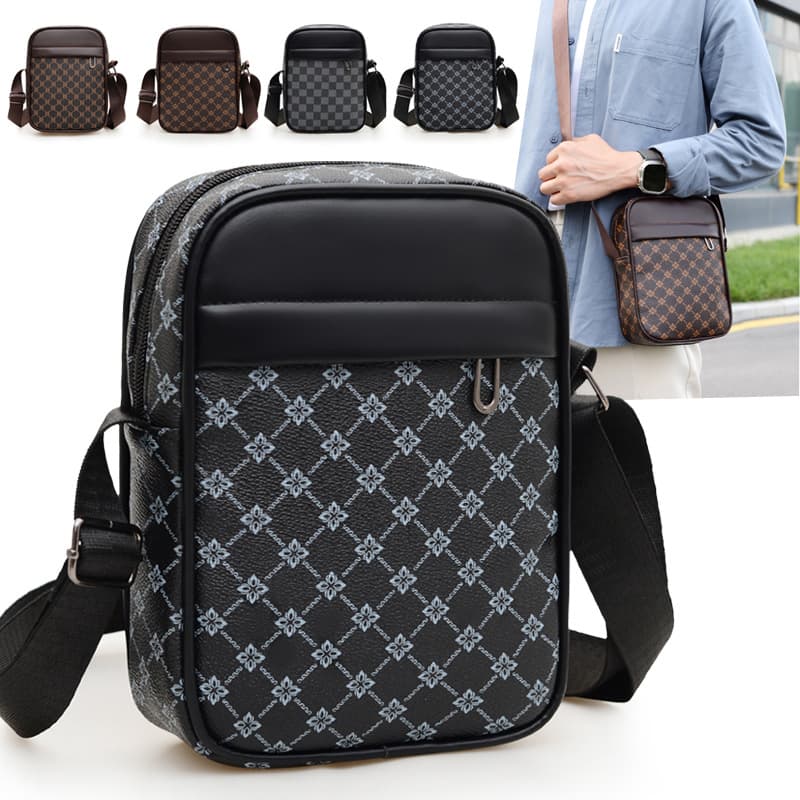 New men's business crossbody bag, casual men's bag, large capacity shoulder bag, portable and stylish backpack/handbag for business trips.