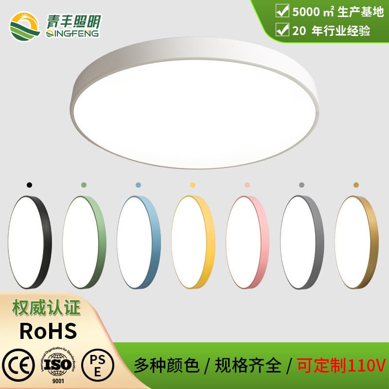 LED Ceiling Lamp Flush Mount Light Bedroom Premium Ultra-thin Minimalist Home High Brightness Living Room Main Light Blue Light Protection