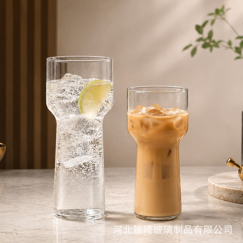 Creative ins ice American creative ins ice beauty simple sparkling water glass cup cold brew drink cold drink water cup