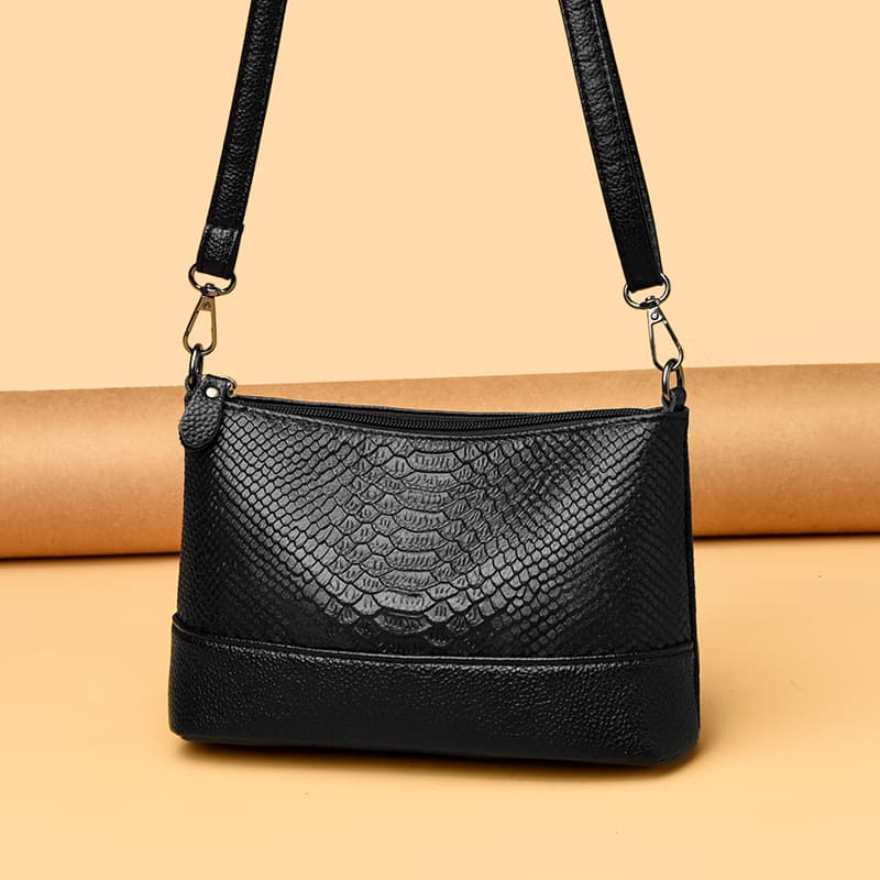 Customized 2025 New Genuine Leather Small Square Bag, Top Layer Cowhide, Suitable for Middle-Aged Mothers, Versatile Shoulder Bag, Crossbody Bag