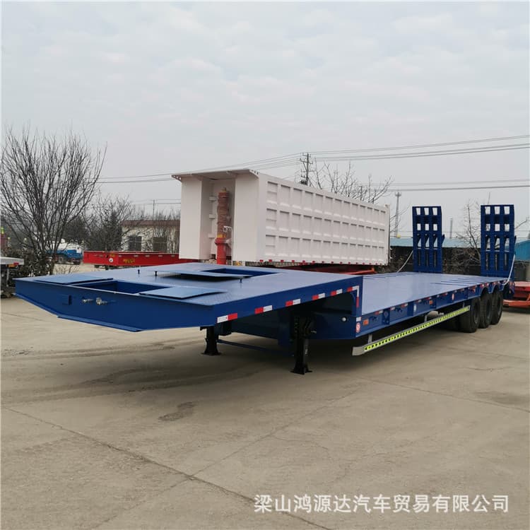 Export Zambia low flatbed semi-trailer heavy semi-trailer container trailer (domestic) configuration