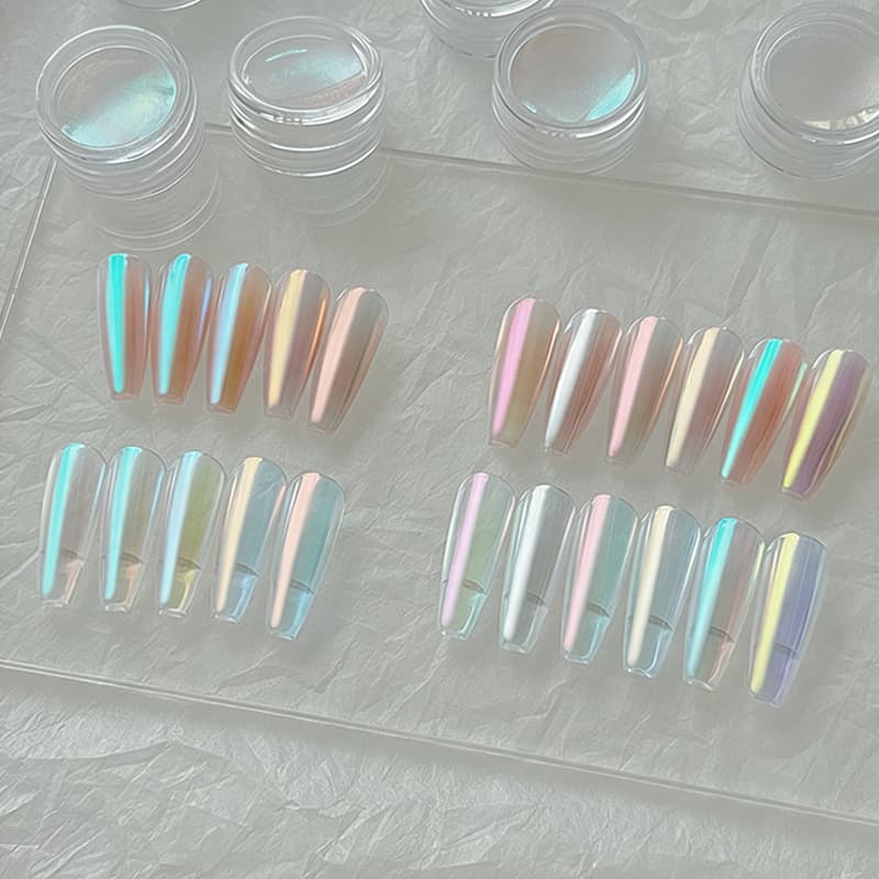 Cross-border hot selling silk moonstone magic mirror powder moonlight powder mirror manicure aurora powder high gloss electroplating powder manicure powder