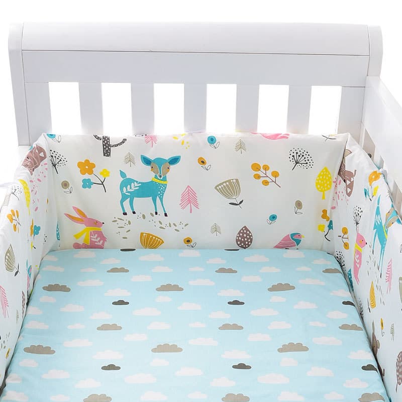Modern Simple One-Piece Baby Soft Pad Bed Enclosure Newborn All Cotton Detachable Washable Baby Collision Proof Bumper