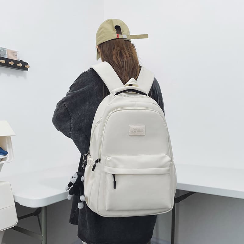Korean version of ins style campus forest style large capacity simple versatile school bag female junior high school students backpack travel backpack