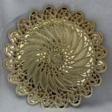 Electroplated gold plate imitation metal craft plate foreign trade export decorative plate dinner plate export charger plate fruit plate