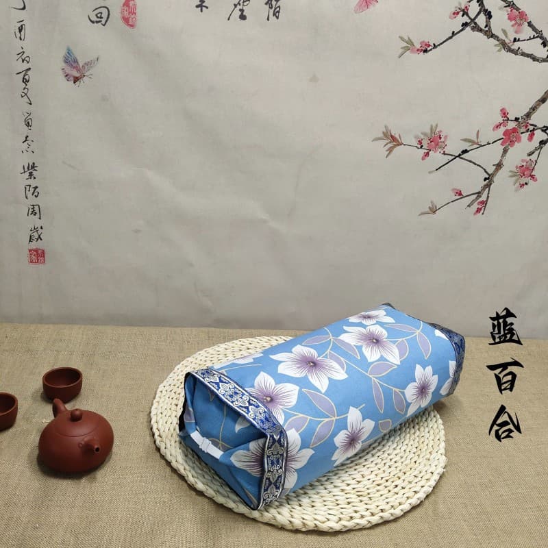Palace-style Buckle Coarse Cotton Pillowcase and Insert Cover, Adjustable Height Cervical Support Pillow Wholesale