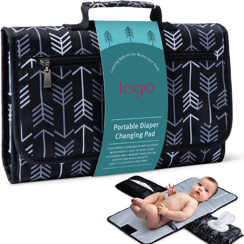 Portable Foldable Baby Changing Mat Outdoor Diaper Pad Universal Oxford Cloth Customizable Size OPPE Bag for Infants And Toddlers