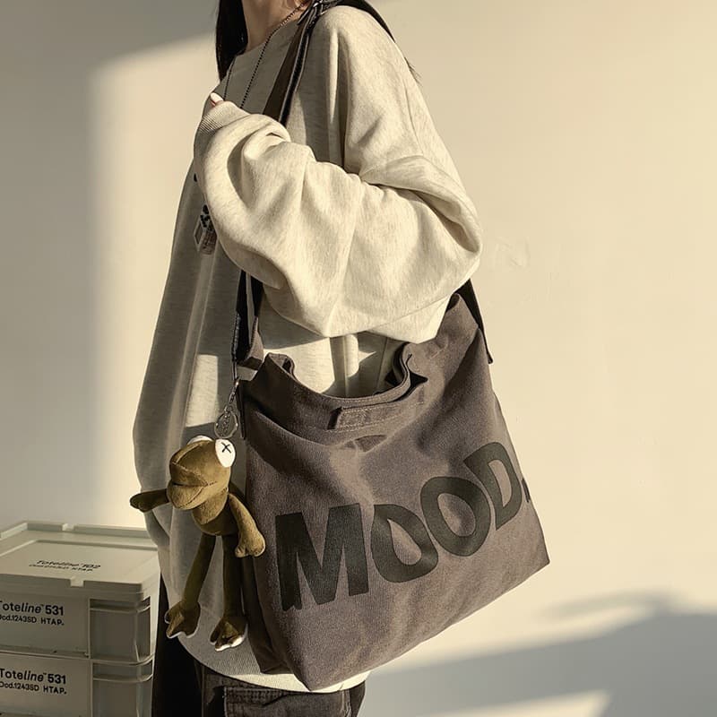 Canvas Bag Women Large Capacity Crossbody Bag Men Japanese Casual Shoulder Bag Student School Handbag Versatile Utility Bag