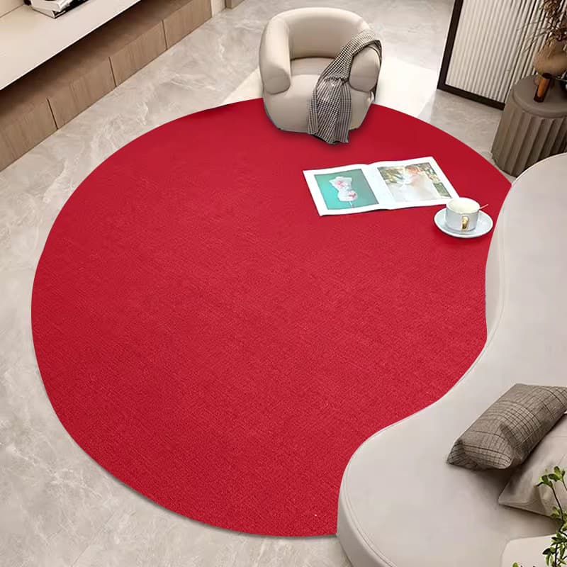 New Chinese Style Large Red Round Rug for Bedroom, Commercial Chinese Red Rouge Red, 4m Wide Large Area Carpet
