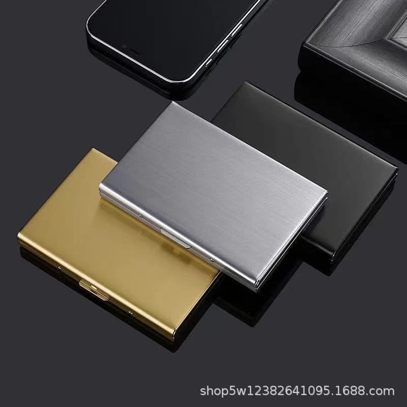 New Anti-Magnetic Metal Card Holder, Theft-Proof Multi-Function Wallet, Simple High-End Stainless Steel Card Case for Men and Women Wholesale