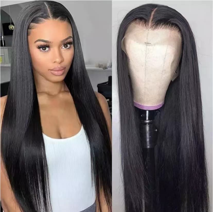 Aliexpress New Product Lace Front Wig European and American Hot Selling Long Straight Hair Lace Headgear Factory Ready Stock Dropshipping