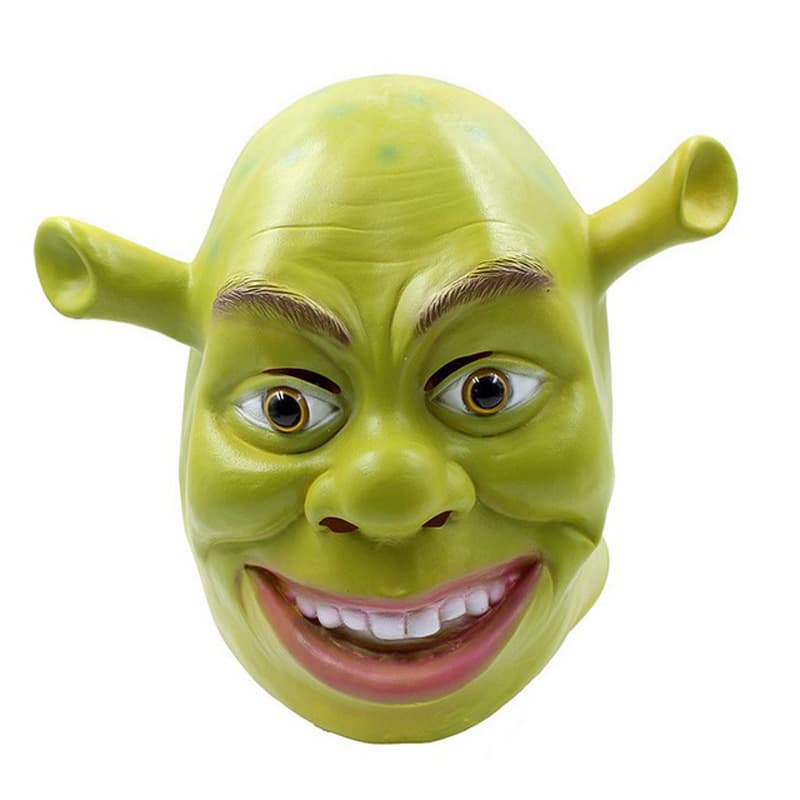 Movie Shrek the Green Monster Mask Headgear Halloween Masquerade Party Funny Adult Latex Cartoon