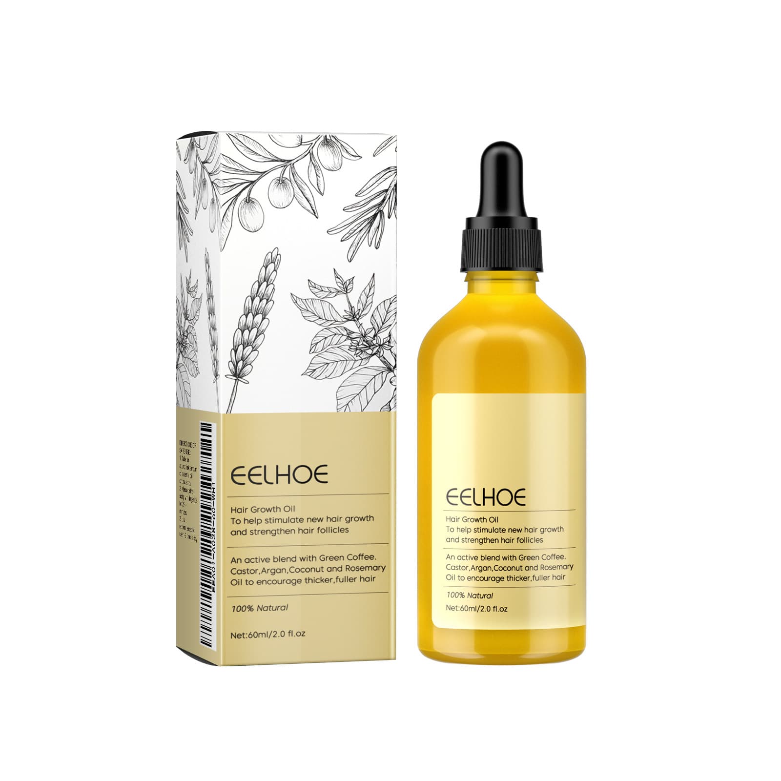 EELHOE Rosemary Hair Oil - Nourishing, Smoothing, Gentle Care for Shiny Hair