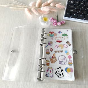 A5 A6 simple PVC loose-leaf binder, waterproof transparent cover, journal cover, storage notebook, refill, wholesale