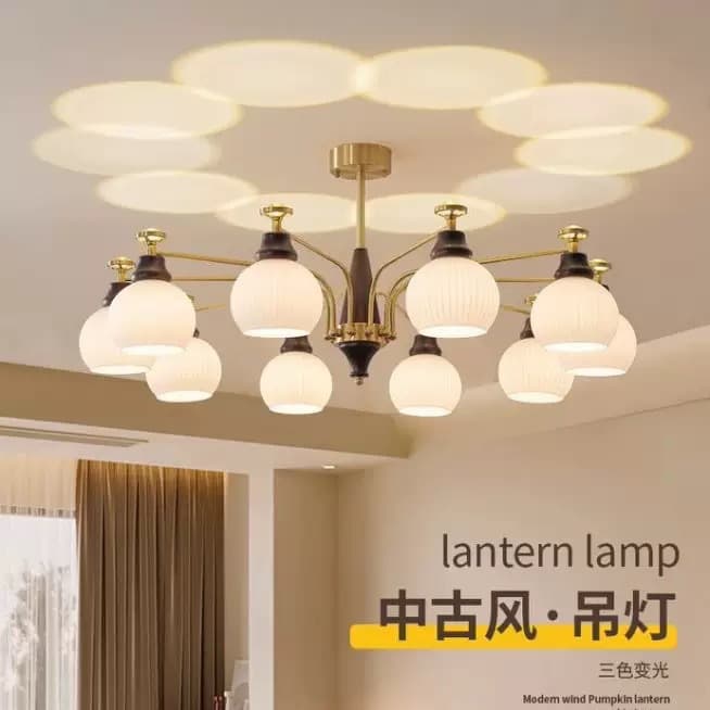 French medieval style living room chandelier 2026 new creative American retro eye protection bedroom restaurant Internet celebrity chandelier
