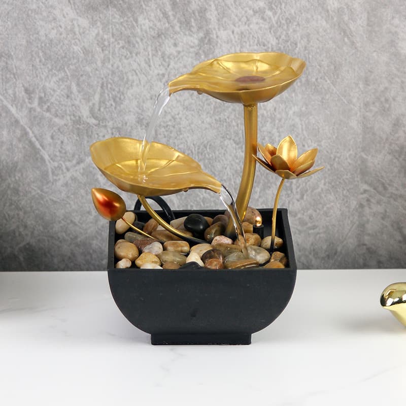 Home Decor Fortune Flowing Water Ornament Small Fountain Craft Office Flowing Water Fountain Feng Shui Ornament